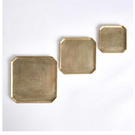 Modern Gold Geometric Trays For Sale - Image 3 of 6