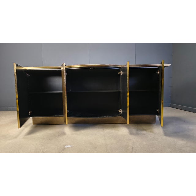 Hollywood Regency Brass Credenza from Belgochrom, 1980s For Sale - Image 3 of 13