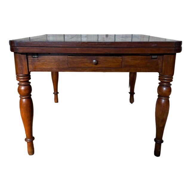 Second Empire Wood Table with Integrated Extensions, 19th Century For Sale