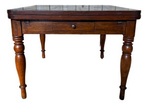 Second Empire Wood Table with Integrated Extensions, 19th Century
