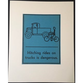 1940s Double-Sided "Good Manners" Stick Figure Poster For Sale