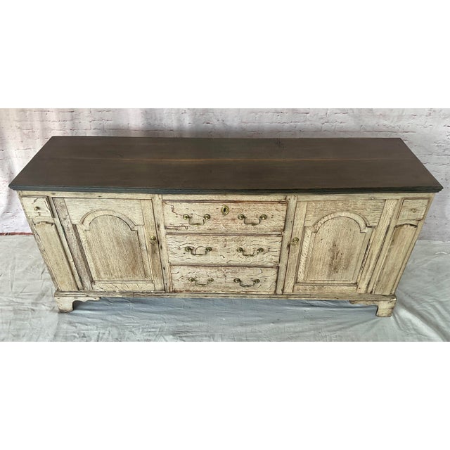 Wood 19th Century English Bleached English Oak Cabinet, Buffet, Sideboard For Sale - Image 7 of 16