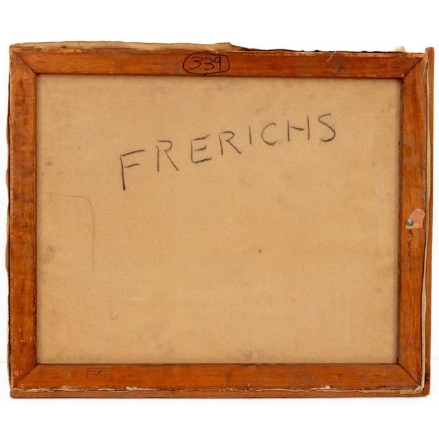 Figurative Harrison Frerichs Portrait of a Bohemian Woman Oil For Sale - Image 3 of 4