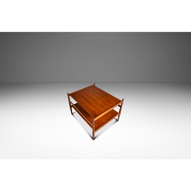 Kipp Stewart Set of Two (2) Mid-Century Modern 'Suncoast' End Tables in Walnut by Kipp Stewart and Stewart MacDougall for Drexel, Usa, C. 1960s For Sale - Image 4 of 18