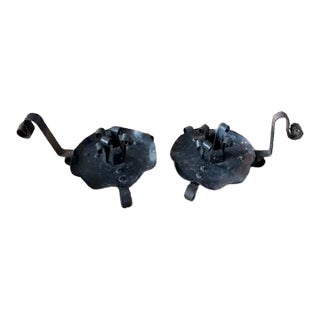 Antique Cast Iron Candle Holders For Sale