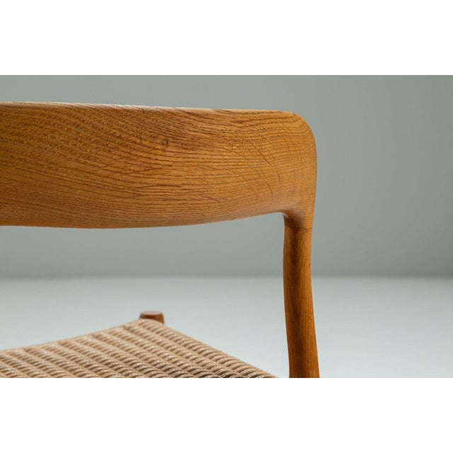 Model 75 Dining Chairs in Oak by Niels Otto Moller for J. L. Møllers, Denmark, 1954, Set of 4 For Sale - Image 12 of 15