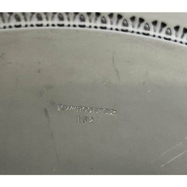 Mid 20th Century Wm Rogers Larger Silver Plate Round Serving Tray For Sale - Image 17 of 18
