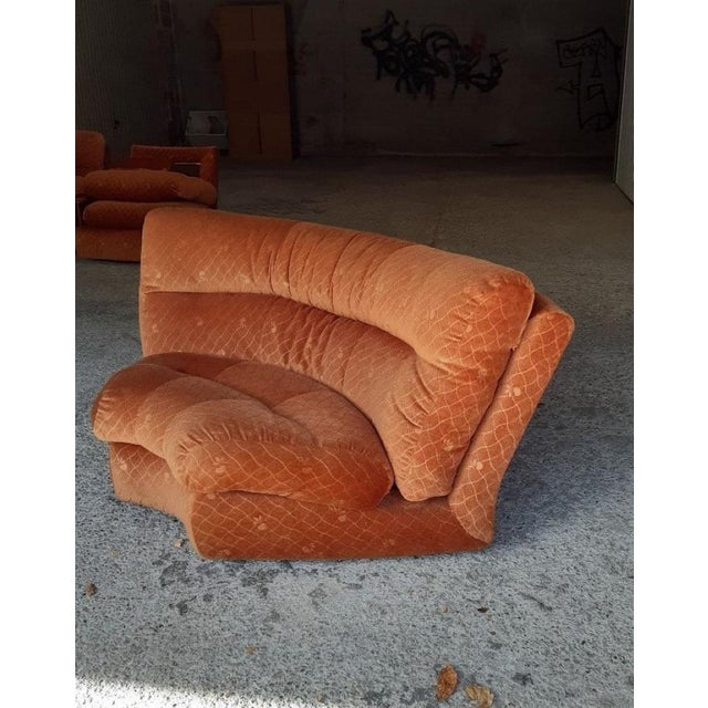 Orange Corner Element Chair by Michel Ducaroy for Ligne Roset For Sale - Image 3 of 8