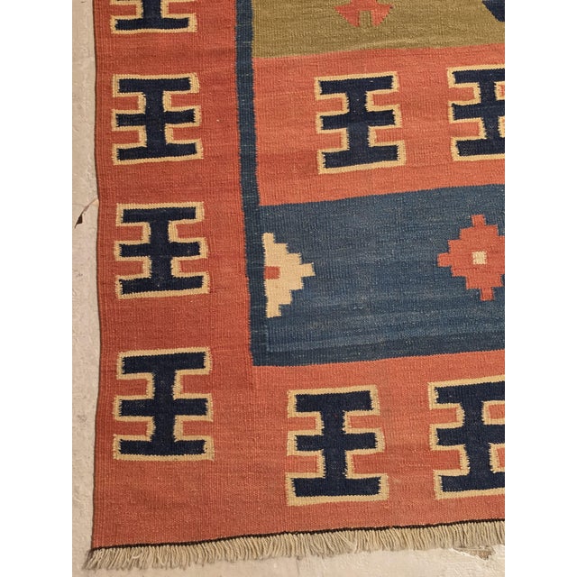 Tribal Late 20th Century Persian Kilim Flatweave Rug in Terracotta Red, For Sale - Image 3 of 11