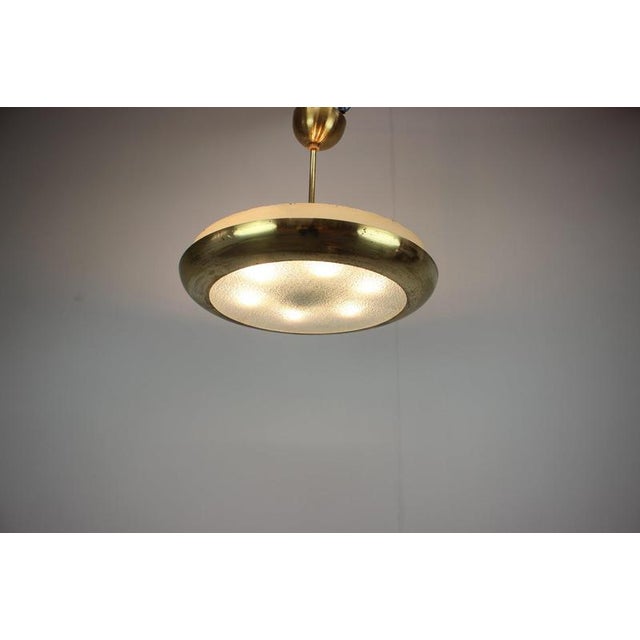 Vintage UFO Pendant Lamp by Josef Hůrka for Napako, Czechoslovakia, 1930s For Sale - Image 10 of 15