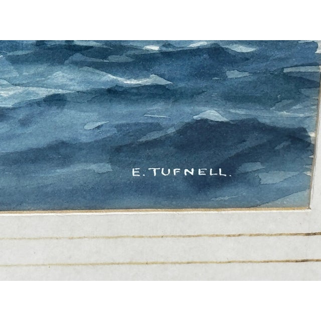 1960s Eric Tufnell Battleship Yamato Naval Battle Watercolor With Provenance For Sale - Image 11 of 12