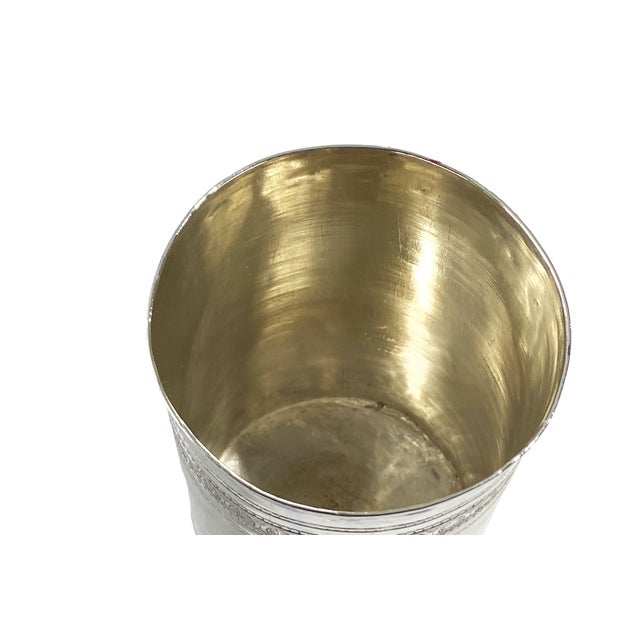 Traditional 1930s Old Coin Silver Beaker For Sale - Image 3 of 8