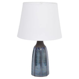 Tall Blue Model 1042 Table Lamp in Stoneware by Einar Johansen for Søholm, 1960s For Sale