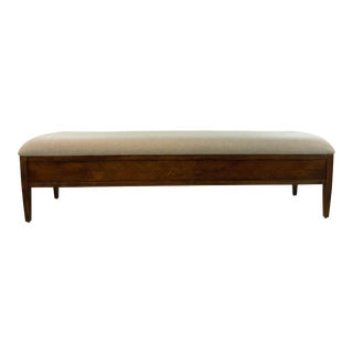 Theodore Alexander Modern Dark Oak Finished Bench For Sale