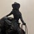 Vintage Ceramic Matte Black Cowboy Statue – Western Decor Figurine For Sale - Image 11 of 11