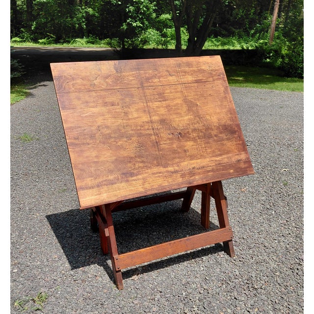 1940s Keuffel and Esser Popular Drafting Table For Sale - Image 4 of 16