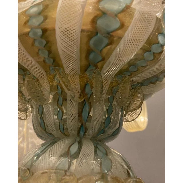 Venetian Murano Art Glass Chandelier from Venini For Sale - Image 11 of 12