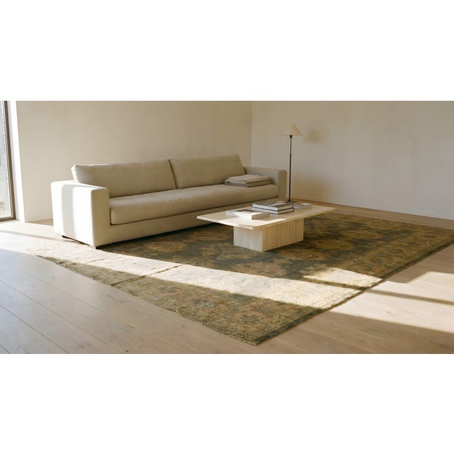 Early 20th Century Turkish Oushak Carpet ( 10' x 12'1'' - 305 x 368 ) For Sale - Image 14 of 15