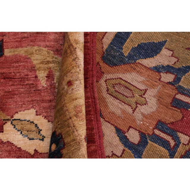 Textile Shabby Chic Ziegler Rust Olive Green Hand-Knotted Wool Rug-11'9'' X 17'7'' For Sale - Image 7 of 8