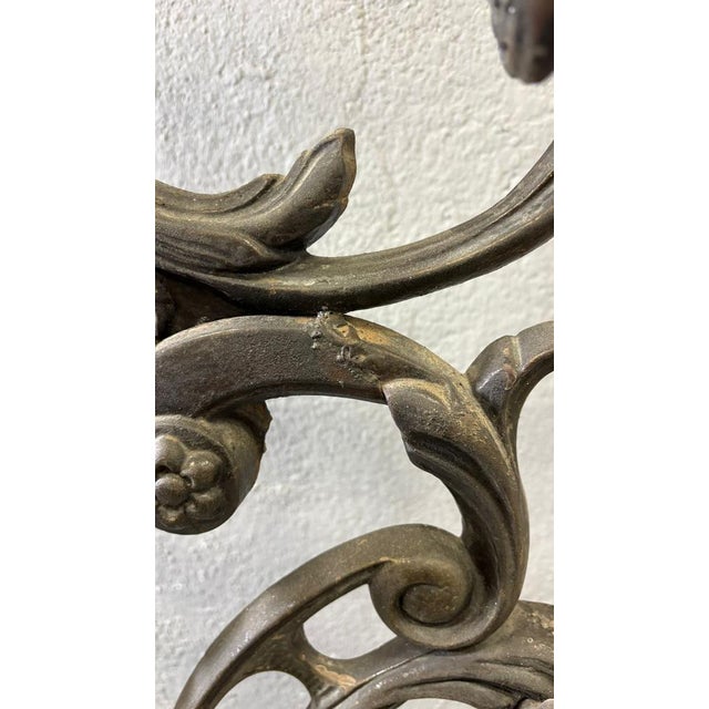 Antique Victorian Ornate Cast Iron Hall Stand with Marble Base, 19th Century For Sale - Image 14 of 18
