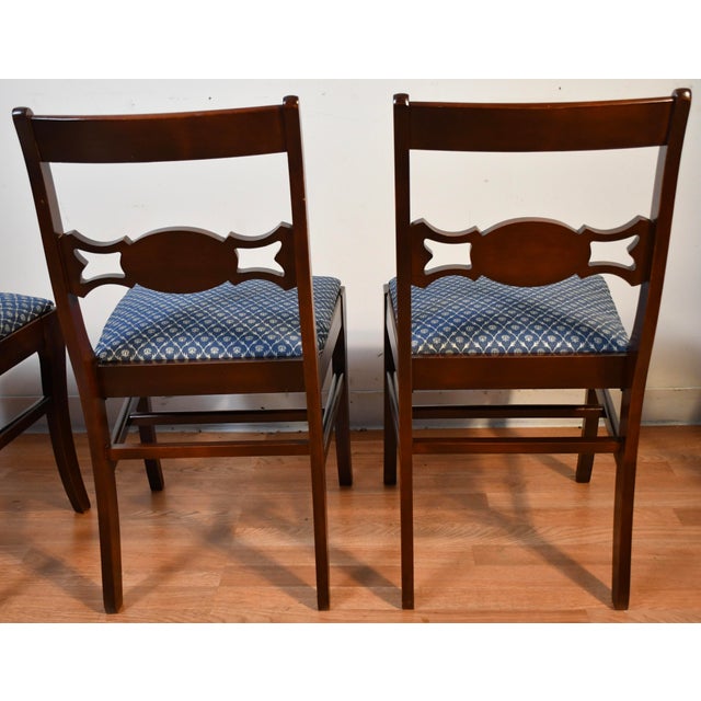1950 English Regency Style Mahogany Set of Six Dining-Room Chairs 2 Arm & 4 Side For Sale - Image 13 of 14