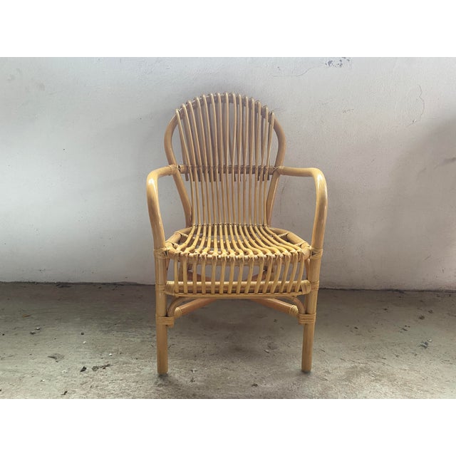 Set of Vintage Armchairs in Bamboo & Rattan, 1960s For Sale - Image 12 of 14