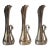 Vintage Silver-Tone Swan Bud Vases S/3 For Sale