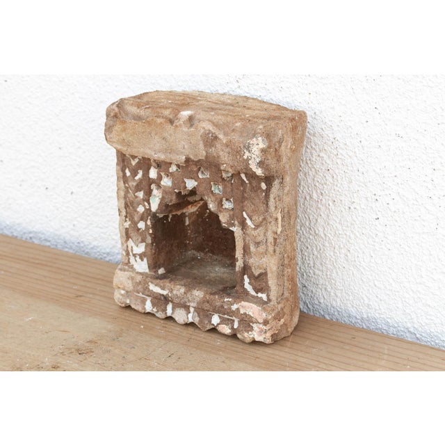 Antique Ziggurat Arch Indian Stone Niche For Sale - Image 4 of 6