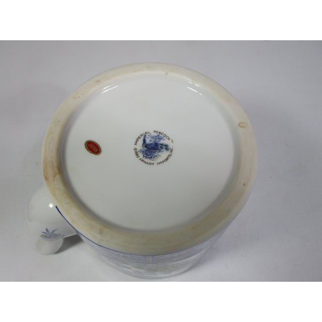 Blue 1980s Imperial Peacock Japanese Porcelain 5 Piece Tea Set For Sale - Image 8 of 9
