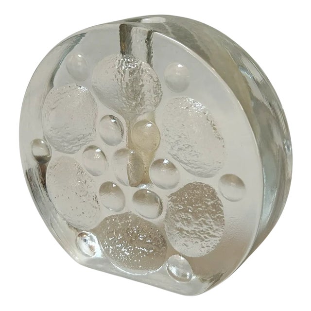 Glass Block Solifleur Vase from Walther Glas, Germany, 1970s For Sale