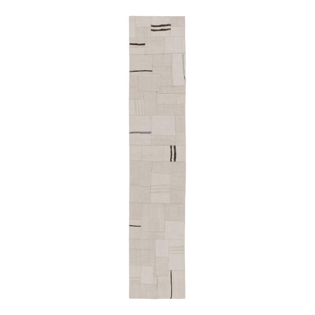Vintage Turkish Patchwork Kilim Runner With Geometric Design - Rug & Kilim For Sale