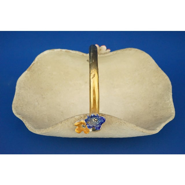 Art Deco Basket Vase in Majolicated Ceramic by Dante Baldelli, 1920s For Sale - Image 10 of 18