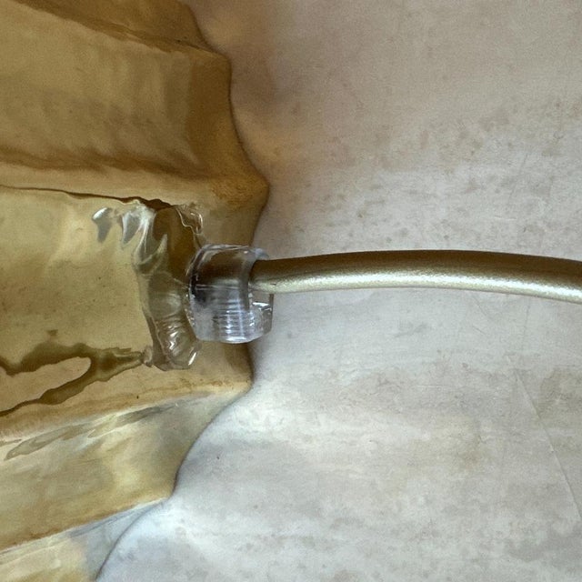 Italian Modern Brass and Opaline Glase Cactus Floor Lamp, 2000s For Sale - Image 9 of 12