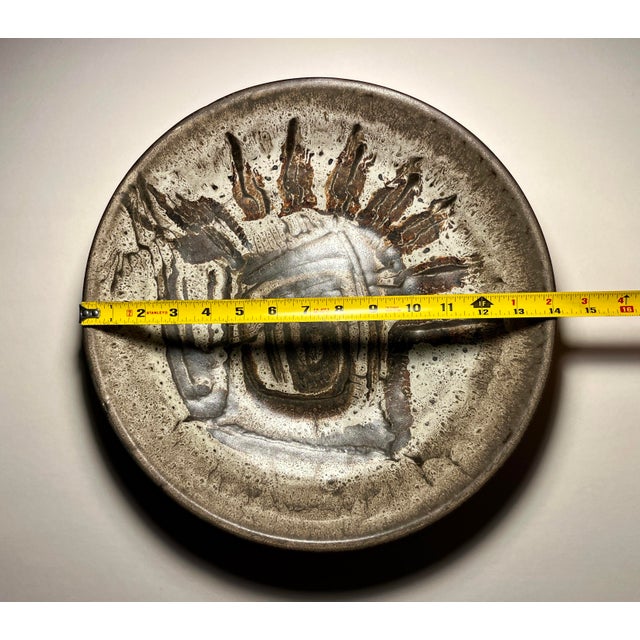 Mid-Century Modern Harsa Israel Studio Pottery Big Ceramic Bowl For Sale In Los Angeles - Image 6 of 7