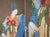 Late 19th Century Large Meiji to Early Showa Japanese 8-Panel Painted Byobu Screen "Celestial Maiden" For Sale - Image 5 of 18
