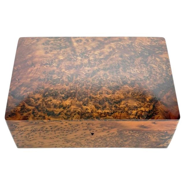 Large 20th Century Brown Burl Wood Box, France For Sale - Image 11 of 11