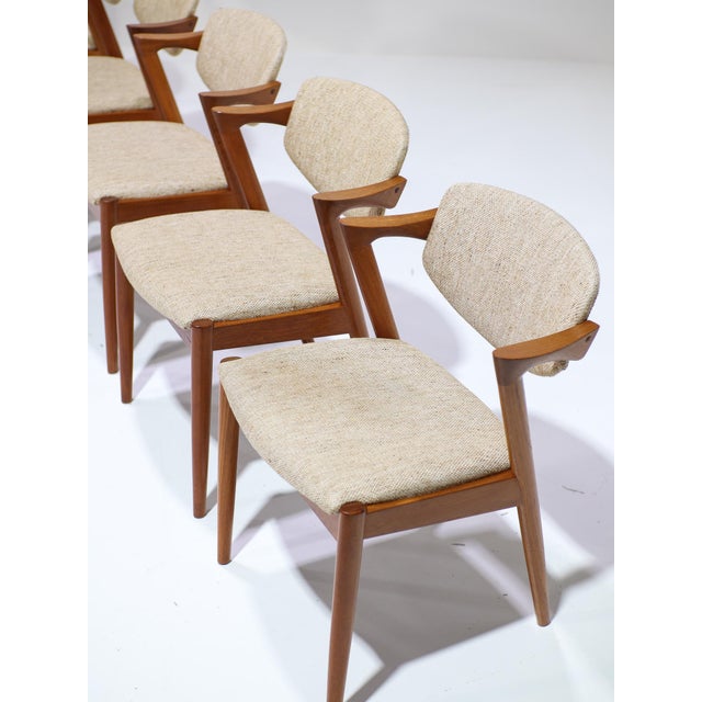 Danish Model 42 Dining Chairs in Teak by Kai Kristiansen, 1960s, Set of 6 For Sale - Image 14 of 17