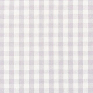 Schumacher Elton Cotton Check Fabric in Lilac For Sale