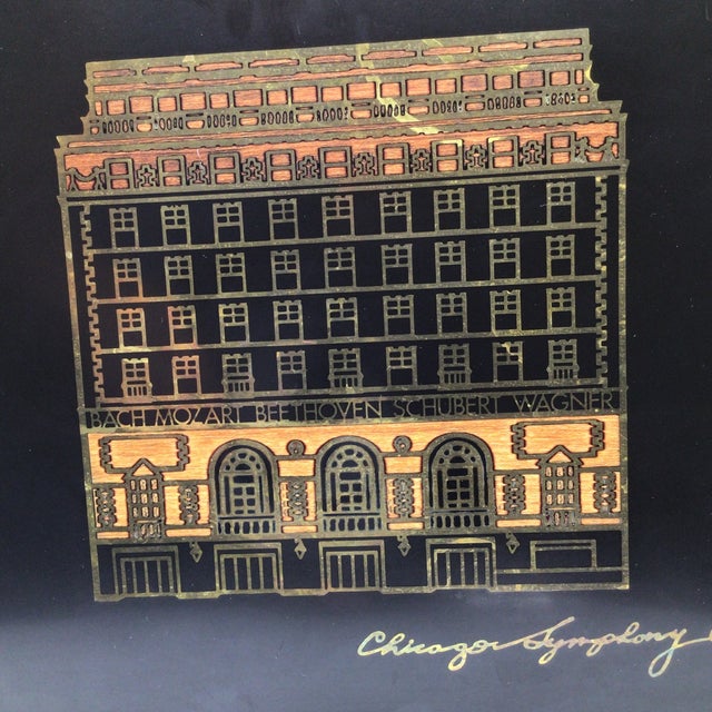 Large Vintage Couroc of Monterey Chicago Symphony Orchestra Serving Tray For Sale - Image 9 of 12