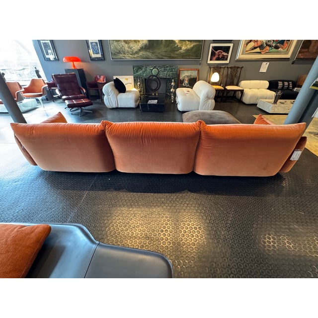 Three Seater Mario Marenco Sofa With Ottoman for Arflex For Sale In New York - Image 6 of 6