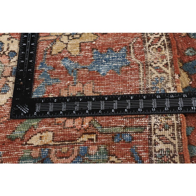 Textile Antique Persian Bakshaish Rug, 10'09 X 14'08 For Sale - Image 7 of 10