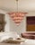 Monumental Pink Glass Leaf Chandelier, 1980 For Sale - Image 10 of 18