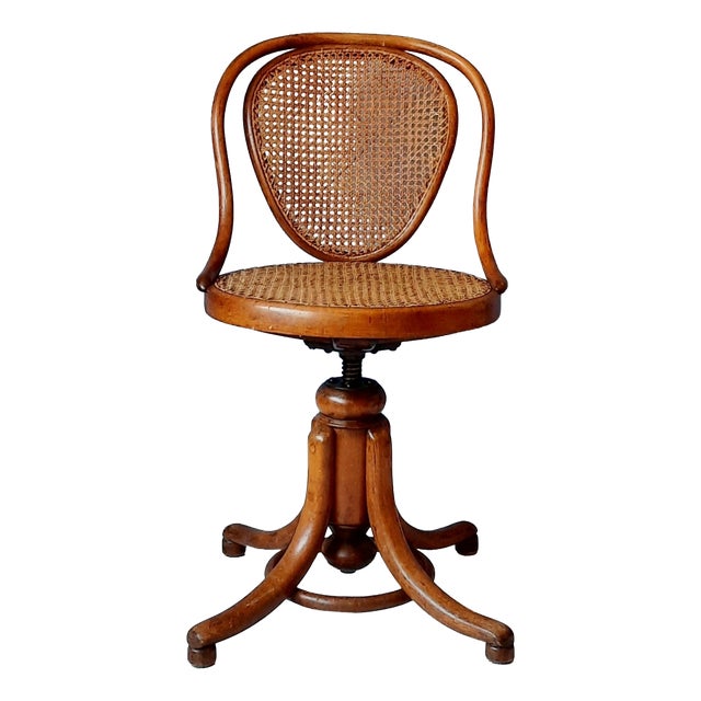 Nr. 1 - Nr. 5101 Swivel Chair with Backrest from Thonet, 1900s For Sale