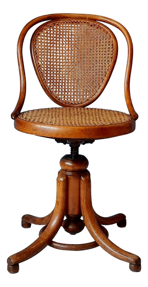 Nr. 1 - Nr. 5101 Swivel Chair with Backrest from Thonet, 1900s