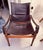 This is a great -looking and feeling Safari chair from the 1960's. Maker's Mark is on the back. The leather is in...