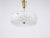 White Round Textured Glass Ring and Brass Pendant Lamp by J. T. Kalmar for Kalmar, 1950s For Sale - Image 8 of 15