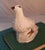 Vintage White Dove Bird Bank Pottery Figurine For Sale - Image 4 of 6