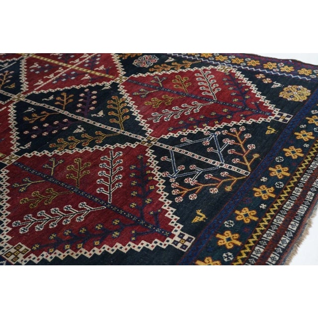 Antique Shiraz Rug 4'7'' x 8'5'' For Sale - Image 10 of 11