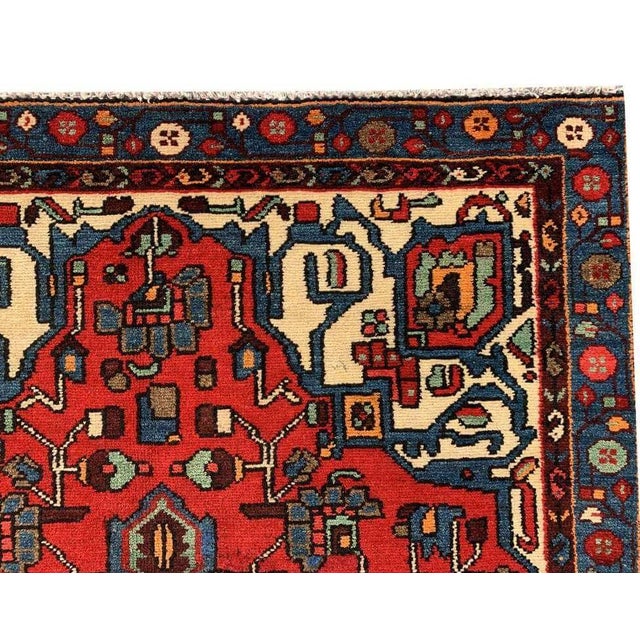 Red Authentic Hand Knotted Vintage Hamidoun Wool Area Rug 6.3 X 3.10 Ft For Sale - Image 8 of 13