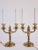 Antique French Louis XVI Style Brass Candelabra Lamps-A Pair For Sale - Image 4 of 11